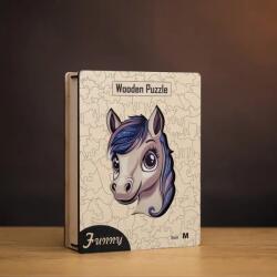 Varázslatos póni fa puzzle L Prémium fa doboz