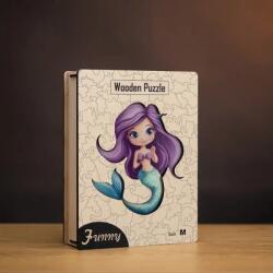 Bűbájos Sellő fa puzzle L Prémium fa doboz