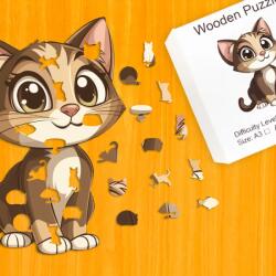 Csintalan kiscica fa puzzle L Papír doboz