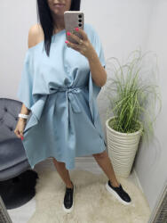  Gyönyörű lepel tunika derekán megkötővel (sötétmenta) (718340)