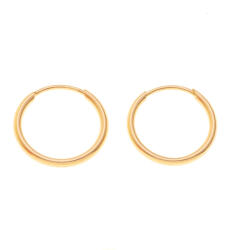 Argento-ekszer Arany karika fülbevaló - kicsi karikák, átmérője 13 mm (6A020)