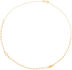 Argento-ekszer Arany nyaklánc - rózsafüzér, 3 tized, kereszt, Csodás érem, hossza 45 cm (9A035)