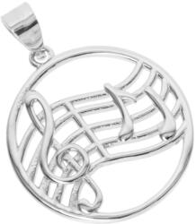 Argento-ekszer Ezüst medál - hegedűkulcs, hangjegy (85934)