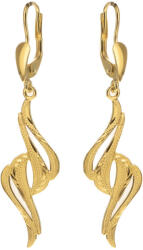 Argento-ekszer Aranyozott ezüst fülbevaló - kézi gravírozással (66869)