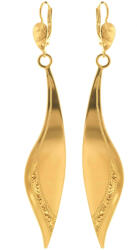 Argento-ekszer Aranyozott ezüst fülbevaló - kézi gravírozással (65759)