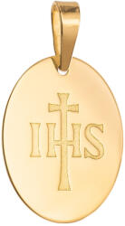 Argento-ekszer Arany medál - keresztény IHS monogram (8A089)