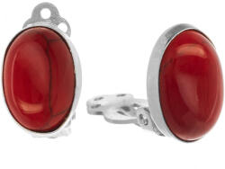Argento-ekszer Ezüst fülbevaló klipsz - természetes jáspis (67236)