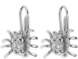 Argento-ekszer Ezüst fülbevaló - pók, átlátszó kerek cirkóniák (66914)