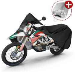 WALSER Motortakaró ponyva PREMIUM - ENDURO - XL méret - 255x110x135 cm fekete - WALSER