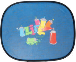 Walser Napellenző fólia oldalablakra 2 db - öntapadós - 44x36 cm Graffiti - WALSER