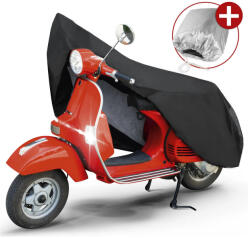 WALSER Motortakaró ponyva PREMIUM - SCOOTER - S méret - 185x90x100 cm fekete - WALSER