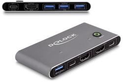 Delock HDMI KVM 8K 60 Hz kapcsoló USB 5 Gbps (18647)