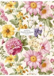 Shkolyaryk Publishing House Füzet, tűzött, A4, kockás, 80 lap, SHKOLYARYK "Flowers and plants", vegyes (SB805230K)
