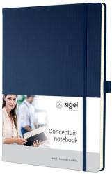 Sigel Jegyzetfüzet, exkluzív, A4, kockás, 97 lap, keményfedeles, SIGEL "Conceptum", éjkék (SICO646)