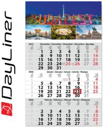 Dayliner Speditőr naptár 1 tömb, 3 hónap Primus Classic 300 × 480 mm, fehér lapokkal Budapest Dayliner 2026 (58184)