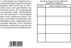 Pátria Nyomtatvány Szűrővizsgálati lap A/6 fekvő (C.3321-69)