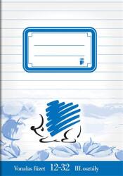 ICO Füzet, tűzött, A5, vonalas, 32 lap, 3. osztály, ICO "Süni (TICSU1232)