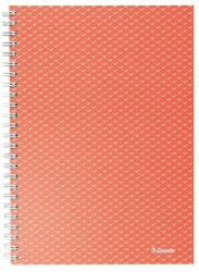 Esselte Spirálfüzet, A5, kockás, 80 lap, ESSELTE "Colour`Breeze", korall (E628468)