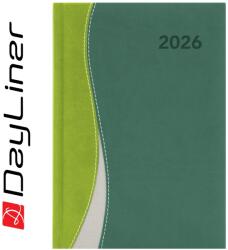 Dayliner Határidőnapló Dubai A5 heti, fehér lapokkal zöld-zöld Dayliner 2026 (57796) - irodasziget