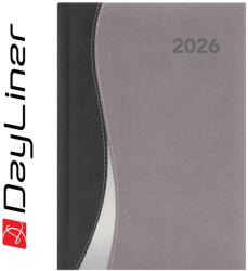 Dayliner Határidőnapló Dubai A5 napi, fehér lapokkal fekete-szürke Dayliner 2026 (57797) - irodasziget