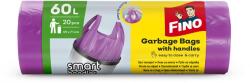 FINO Szemeteszsák, köthető füles, 60 l, 20 db, 59x71 cm, 12 , FINO "Smart handles", lila (KHT1149) - irodasziget