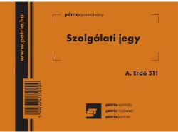 Pátria Nyomtatvány Szolgálati jegy 50x2 lapos tömb A/6 fekvő (A.ERDO.511)