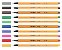 STABILO Rostirón, tűfilc 0, 4mm, STABILO Point 88 piros (8840)