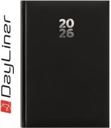 Dayliner Határidőnapló Pannon A5 heti, fehér lapokkal fekete Dayliner 2026 (57873)