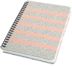 Sigel Spirálfüzet, 162x215 mm, pontrácsos, 60 lap, keményfedeles, SIGEL "Jolie", Sweet Dots (SIJN600)