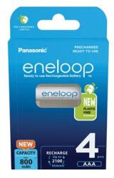 Panasonic Tölthető elem, AAA mikro, 4x800 mAh Ni-MH, PANASONIC "Eneloop (ELAKU20) - irodasziget