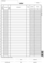 Pátria Nyomtatvány Leltárfelvételi ív szabadlap A/4 álló (D.F.127/C)