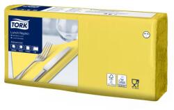 Tork Szalvéta, 1/4 hajtogatott, 2 rétegű, 33x33 cm, Advanced, TORK "Lunch", sárga (KHH319) - irodasziget