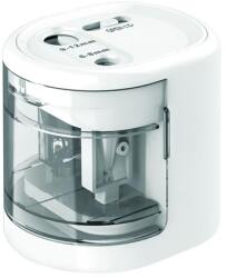 Rapesco Hegyező, kétlyukú, asztali, elemes, USB töltővel, RAPESCO"PS12-USB", fehér (IR1448)