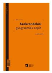 Pátria Nyomtatvány Szakrendelési gyógykezelési napló 100 lapos könyv A/4 álló (A.3510-173/A)