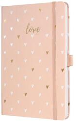 Sigel Jegyzetfüzet, exkluzív, 135x203 mm, vonalas, 87 lap, keményfedeles, SIGEL "Jolie", Rose Love (SIJN335) - irodasziget