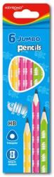 Keyroad Grafitceruza HB, háromszögletű 6 db/bliszter Keyroad Jumbo vegyes színek (38370)