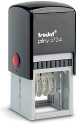 Trodat Dátumbélyegző Trodat 4724 fekete, fekete párnával 40x40 mm (BE70291)