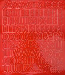  Öntapadós matrica, 2 cm-es, betűlap, piros (LUIN124) - irodasziget