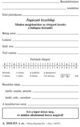 Pátria Nyomtatvány Fogászati kezelőlap 85x135 mm (A.3510-153)