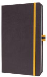 Sigel Jegyzetfüzet, exkluzív, A5, vonalas, 88 lap, keményfedeles, SIGEL "Linescape", fekete-sárga (SILS107)