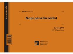 Pátria Nyomtatvány Napi pénztárzárlat 50x2 lapos tömb A/5 fekvő (B.13-27/V)