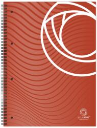 BLUERING Spirálfüzet A4, 80lap, perforált lyukasztott Bluering® kockás (BR897725) - irodasziget