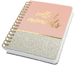 Sigel Spirálfüzet, 168x215 mm, pontrácsos, 120 lap, keményfedeles, SIGEL "Jolie", Sweet Dots (SIJN601)