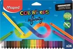 Maped Színes ceruza készlet, háromszögletű, MAPED "Color`Peps INFINITY", 24 különböző szín (IMA861601)