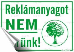  Információs matrica, 11, 6x16, 6 cm, "Reklámanyagot nem kérünk (LUIN119) - irodasziget