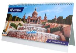 Victoria Office Naptár, asztali, álló, VICTORIA OFFICE "Európa Csodái" (2026 évi) (NVAECS)