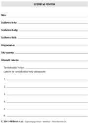 Pátria Nyomtatvány Egészségügyi könyv - Betétlap 115x160 mm (C.3341-49/BETET)