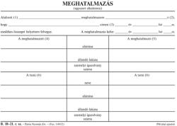 Pátria Nyomtatvány Meghatalmazás egyszeri alkalomra szabadlap 170x120 mm (B.18-21)