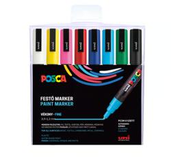 uni Dekormarker 0, 9-1, 3mm, Uni Posca PC-3M 8 db-os készlet (57198) - irodasziget