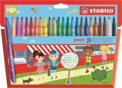 STABILO Filctoll készlet, 2 mm, STABILO "Power", 24 különböző szín (TST28024)